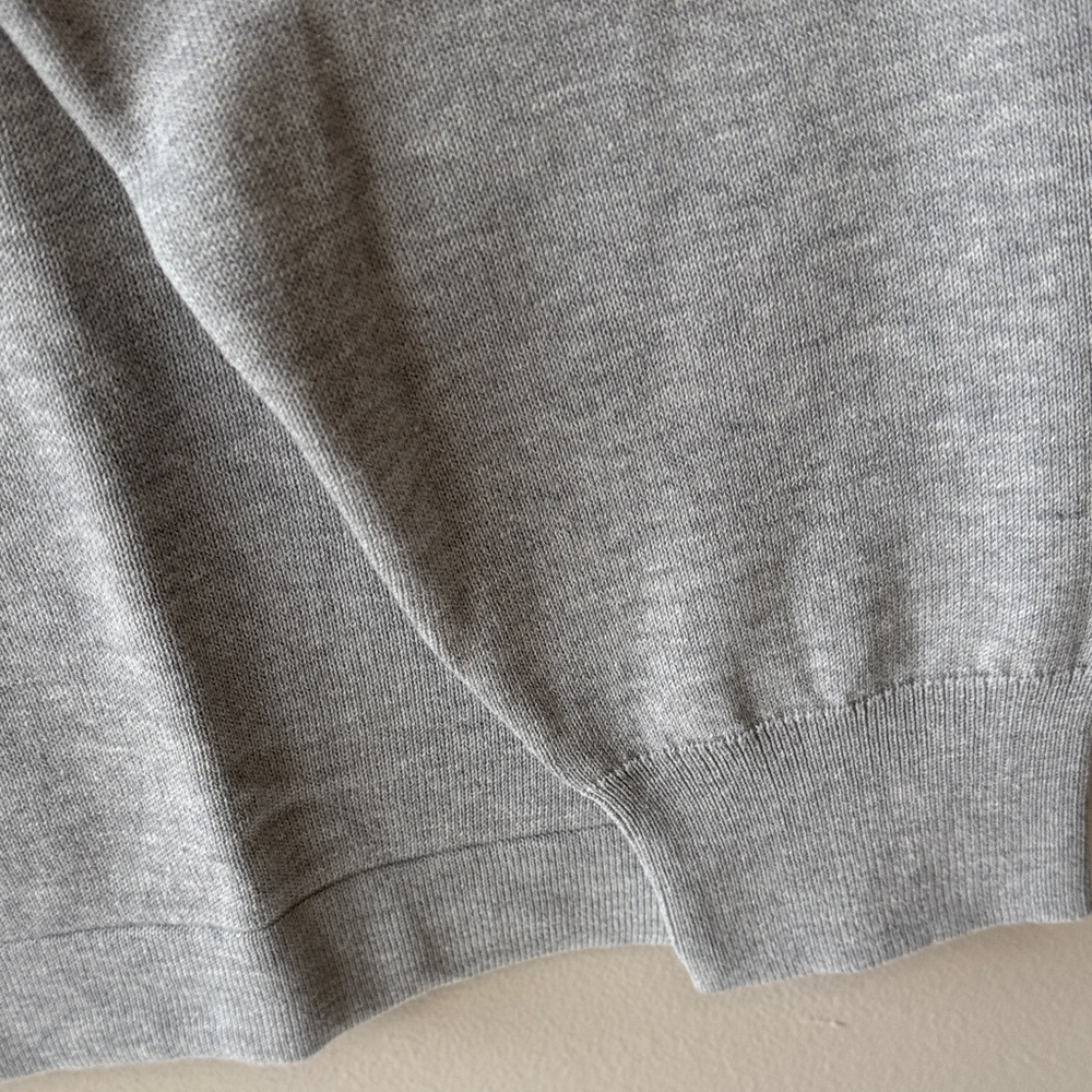 NEW J. Crew Men's Light Gray Cotton Crewneck Sweater - Picture 5 of 6